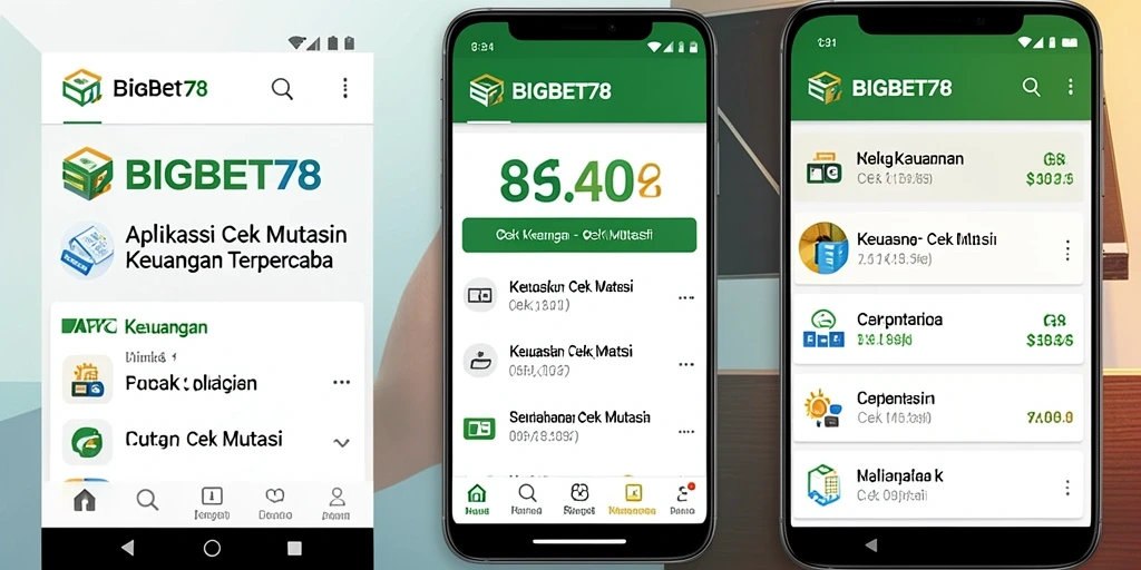 Tampilan antarmuka utama BIGBET78 dengan fitur Cek Mutasi.
