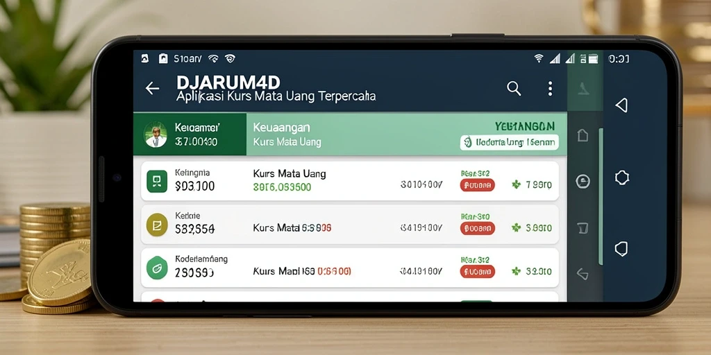 Tampilan antarmuka nyaman untuk penggunaan Kurs Mata Uang.