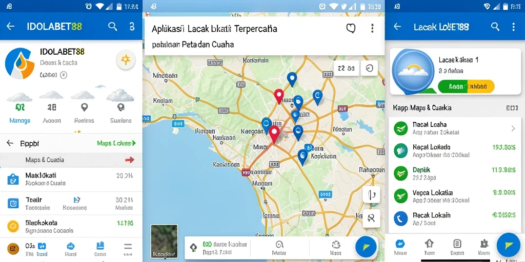 Antarmuka IDOLABET88 yang sederhana untuk pelacakan lokasi.