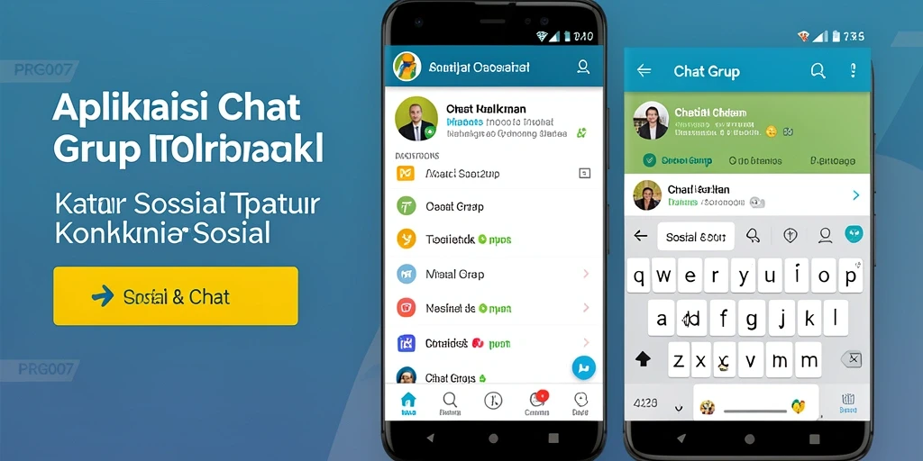 Tampilan antarmuka sederhana dan intuitif dari PRG007 untuk Chat Grup.