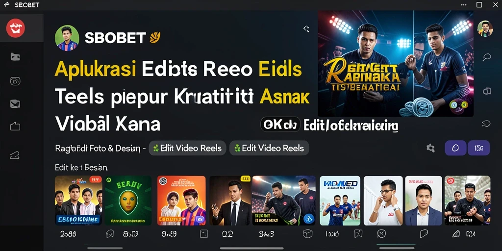 Antarmuka SBOBET yang intuitif untuk Edit Video Reels.