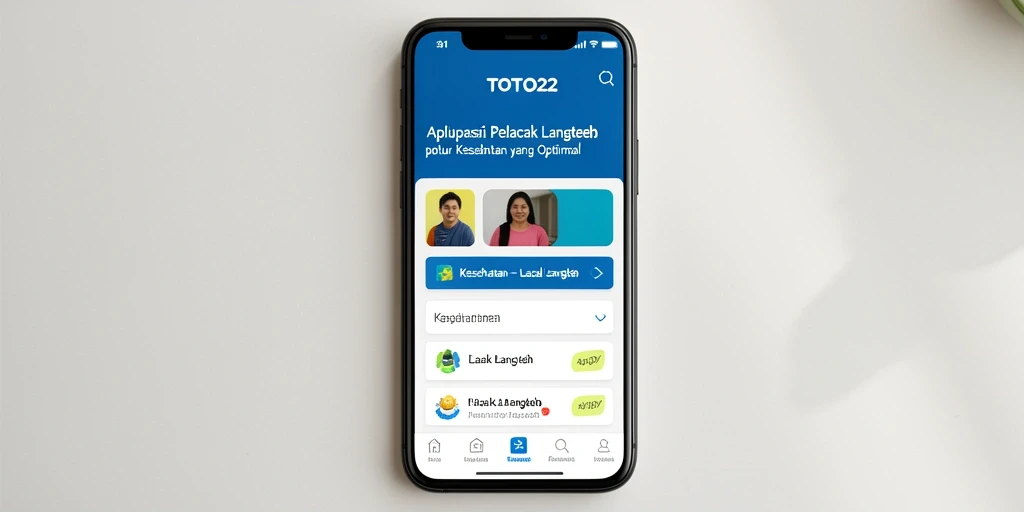 Tampilan antarmuka aplikasi Lacak Langkah TOTO22 yang informatif.